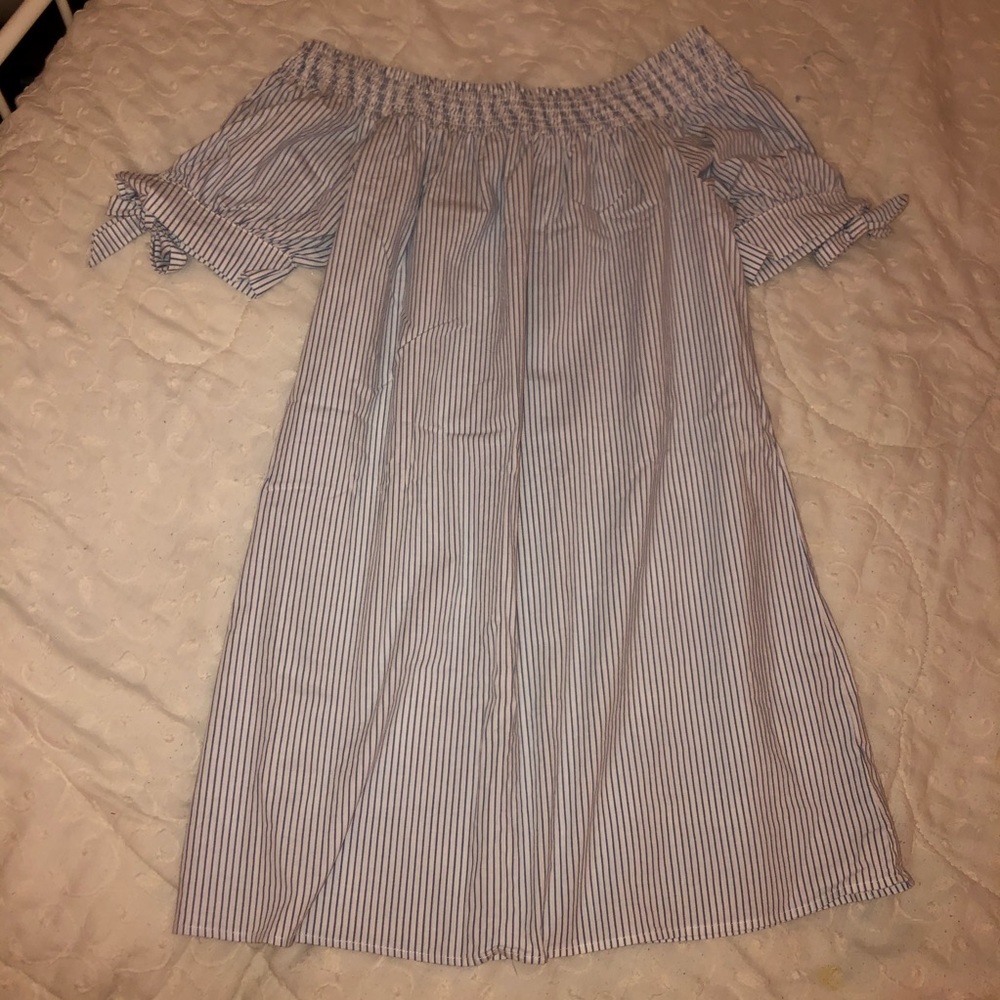Off the shoulder shift dress